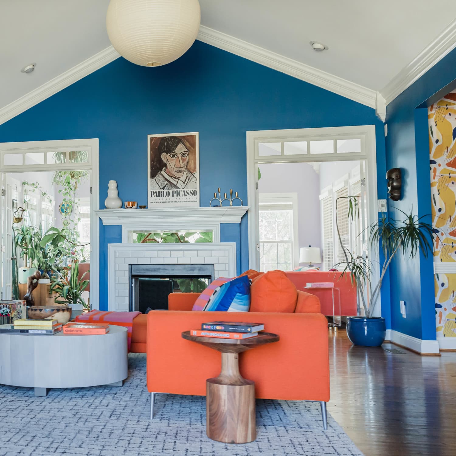 Blue color living deals room